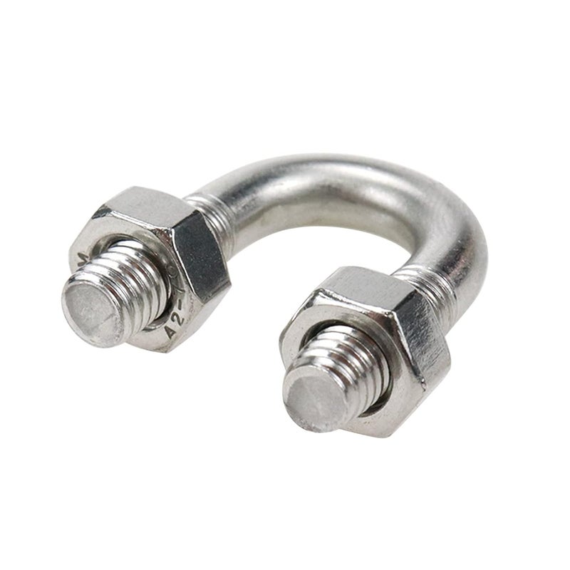 Sscon 10Pcs M6x10 304 Stainless Steel U-Bolt Fastener for 10mm Pipe Dia - Image 2